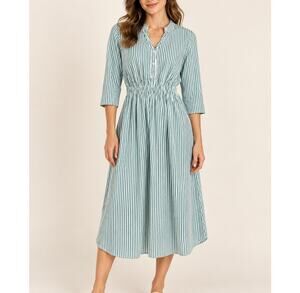 Livro Striped Cotton Midi Dress Sz. S